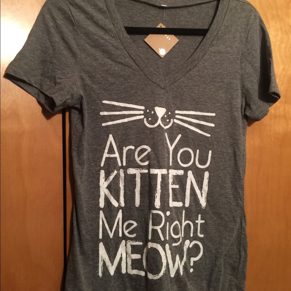 NWT cat themed graphic tee